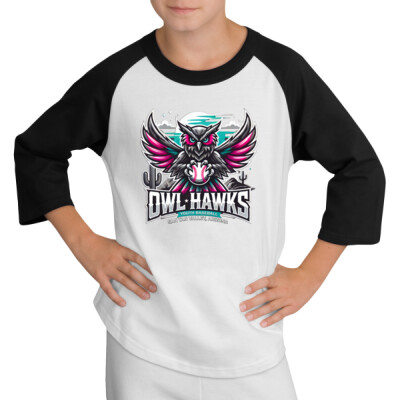 Youth Owl Hawks Raglan Jersey Thumbnail