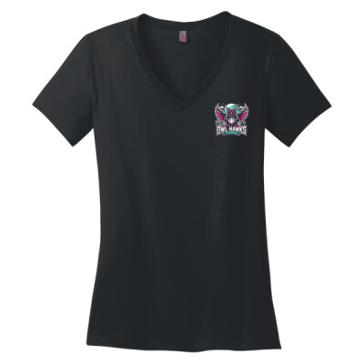 Women's Owl Hawks V-Neck T-shirt Thumbnail