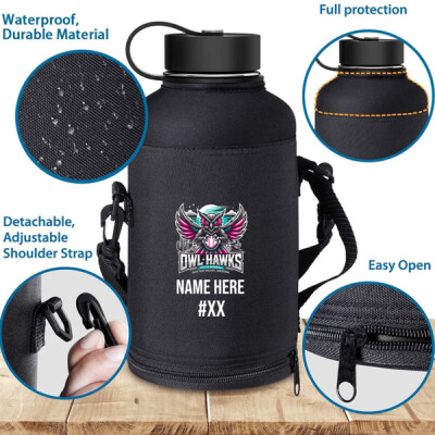64oz Water Bottle with case - personalized with player Name/Number Thumbnail